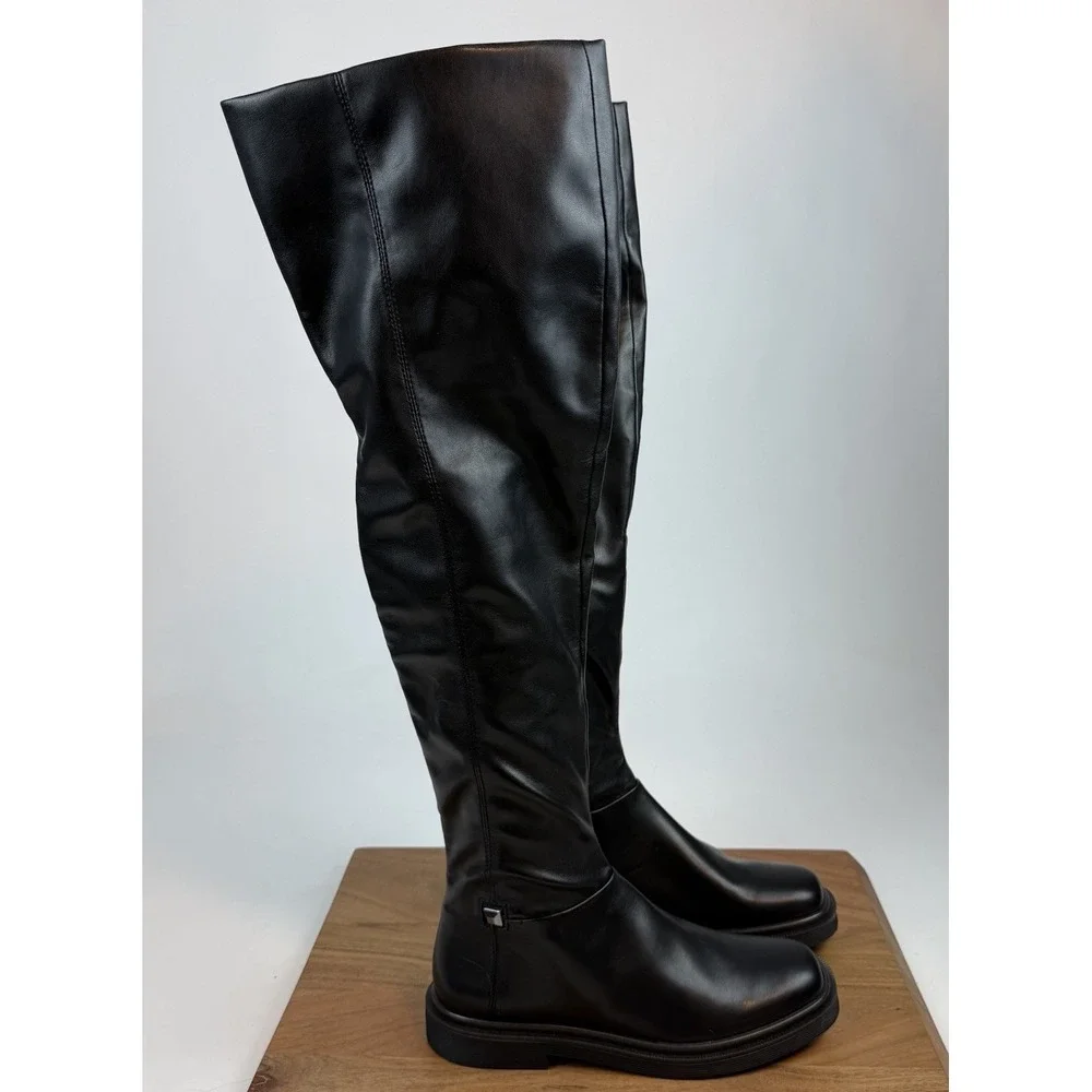 New Womens Franco Sarto Angeli Black Over the Knee Boots Shoes Size 8 M‎